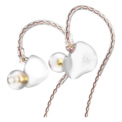 (White) Dynamic In-ear Earphone Drive Hi-Fi Bass Metal Monitor Earphones Running Sport Earphone 