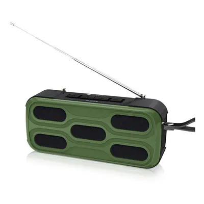 (Green) Outdoor Wireless Speaker Wireless Bluetooth Speaker FM Radio Hands Free Calling USB Flas