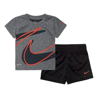 Nike Kids Boy's Dri-FIT Dropset Tee & Shorts Set (Little Kids) Black