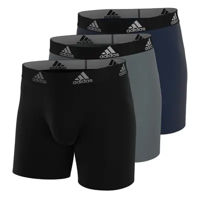 adidas Men's Performance Boxer Brief Underwear (3-Pack) Black/Grey/Co