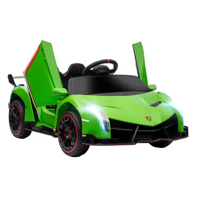 HOMCOM Lamborghini Veneno Licensed Electric Ride-on Car w/ Remote- Green