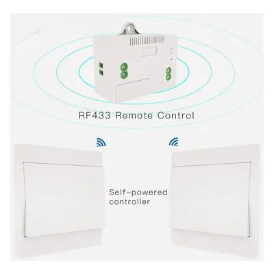 (2way-type) Wireless Switch No Battery Remote Control Wall Light Switch Self Powered No Wiring N