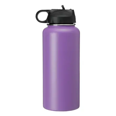 (Purple) Women 946ML Portable Stainless Steel Thermos Vacuum Cup Outdoor Camping Traveling Water