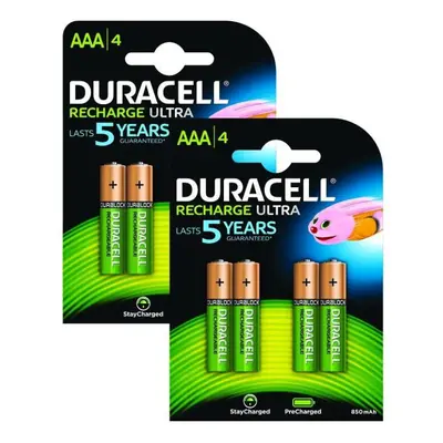 Duracell AAA Pre-Charged Rechargeable Batteries - Pack of