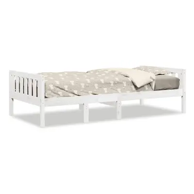 (white, x cm) vidaXL Children's Bed without Mattress Wax Solid Wood Pine