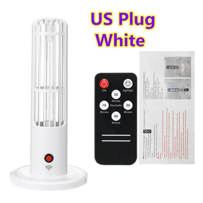 (White) UVC+Ozone Sterilizing Lamp UV Germicidal Disinfection Night Light Timing Control