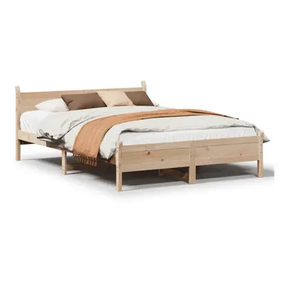 (natural, x cm) vidaXL Bed Frame without Mattress Bed Base Bedstead Solid Wood Pine