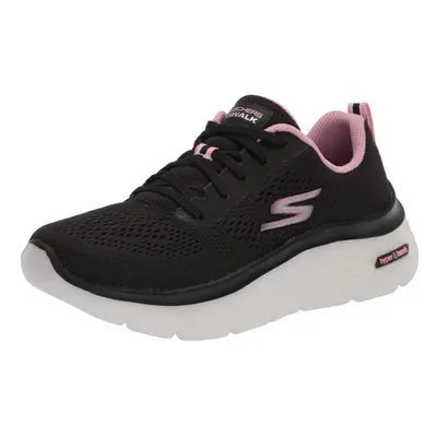 Skechers Women's GO Walk Hyper Burst-Space Insight Sneaker Black/Pink