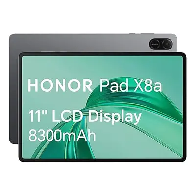 HONOR Pad X8a, 11-Inch Wi-Fi Tablet, 128GB Storage, 8300mAh Battery, Quad-speaker, Slim Metal De