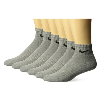 NIKE Unisex Performance Cushion Quarter Socks with Bag (6 Pairs) Dark