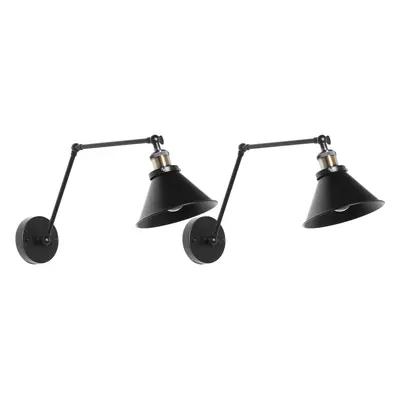 Set of Wall Lamps NARVA Adjustable Metal Black