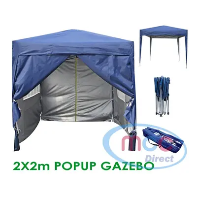 (Blue) MCC Pop-up Gazebo 2m x 2m With Sides