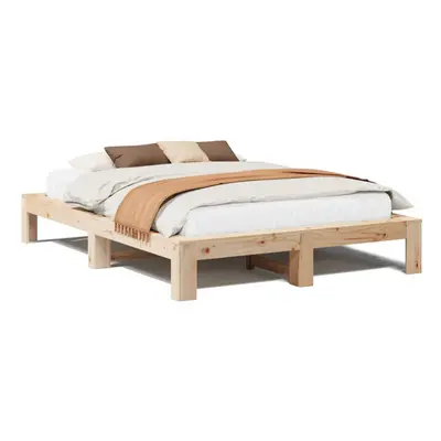 (natural, x cm) vidaXL Bed Frame without Mattress Bed Base Solid Wood Pine