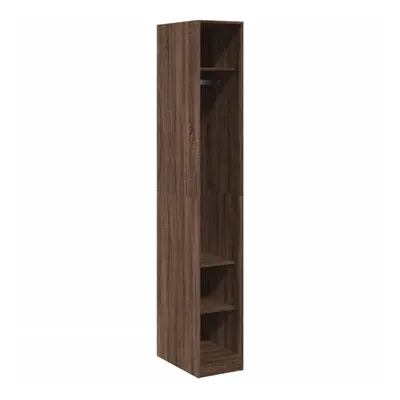 (brown oak) vidaXL Wardrobe Clothing Storage Hanger Clothes Cabinet Closet Engineered Wood