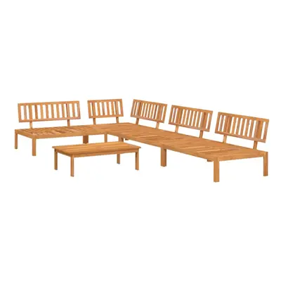 (dark brown) vidaXL Garden Pallet Sofa Set with Cushions Outdoor Sofa Solid Wood Acacia