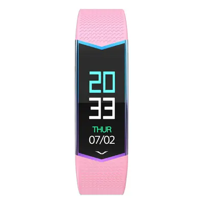 (Pink) Color Display 24-hour Continuous Heart Rate Blood Pressure WhatsApp Reminder Long Standby