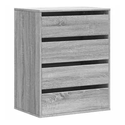 (grey sonoma, x x cm) vidaXL Corner Chest of Drawers Storage Drawer Side Cabinet Engineered Wood