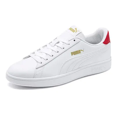 PUMA Womens Smash V2 Sneaker White-High Risk red Team gold