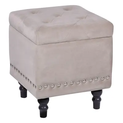 Pouffe LORETTO Beige Velvet