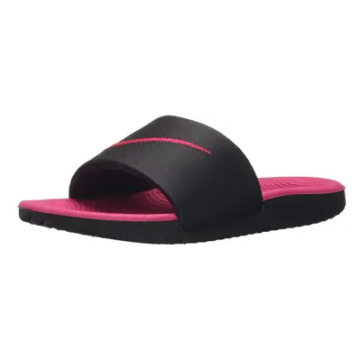 Nike Unisex-Child Kawa Slide (GS/PS) Running Shoe Black/Vivid Pink