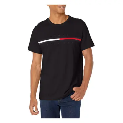 Tommy Hilfiger Men's Short Sleeve Logo T-Shirt Jet Black