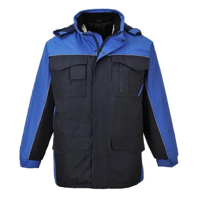 (XXL, Navy/Royal Blue) Portwest Mens Parka