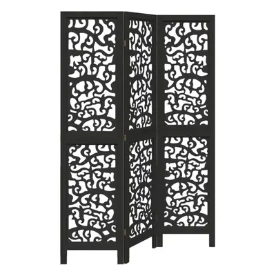 (40 x cm/ piece) vidaXL Room Divider Privacy Screen Privacy Panel Black Solid Wood Paulownia