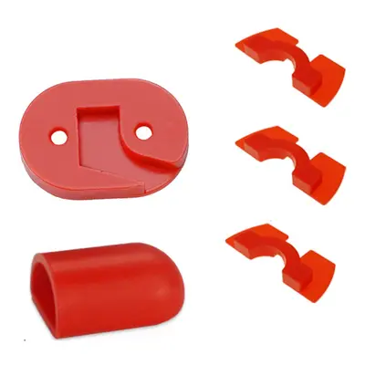 (Red) 4pcs Drill Scrubber Brush Cleaning Brush Power Tool Electric Bristle Bathtub Tile Grout Cl