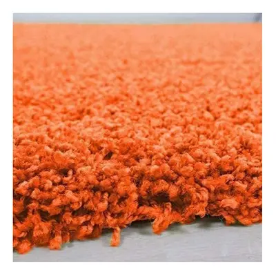 (Orange, 120cm x 170cm) Abaseen Shaggy Non Shed Thick Fluffy Rug