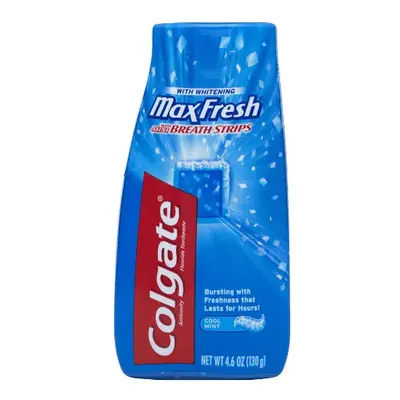 Colgate Max Fresh Liquid Toothpaste with Breath Strips, Cool Mint, 4.6-Ounce (6 Pack)