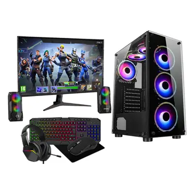 Full setup Gaming PC Bundle Core i5 16GB RAM HDD + 128GB SSD GT730 4GB 22" Monitor