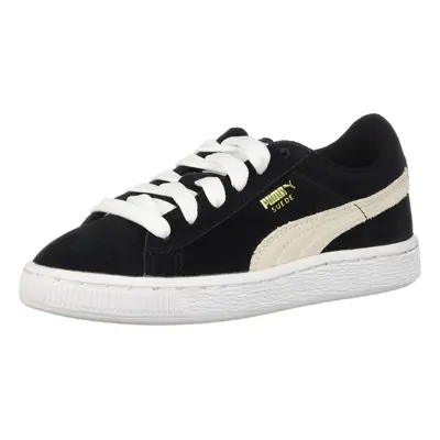 PUMA Suede Junior Sneaker (Little Kid/Big Kid) Black/White M US B