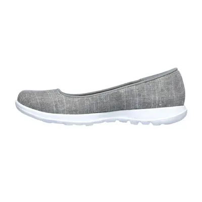 Skechers Women's GO Walk LITE-136001 Ballet Flat Gray Medium US