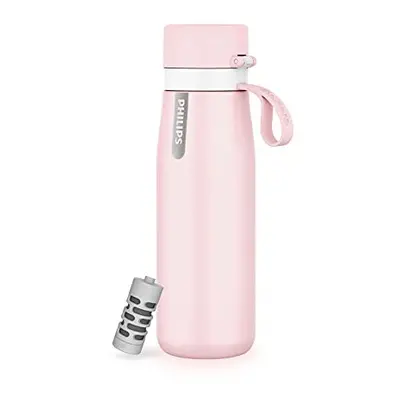 Philips GoZero Everyday Insulated Stainless Steel Filtered Water Bottle with Philips Everyday Wa