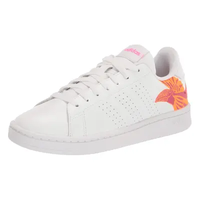 adidas Women's Advantage Tennis Shoe FTWR White/Screaming Pink/FTWR W