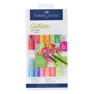 Faber-Castell Gelatos Colors Set Brights - Water Soluble Pigment Cray