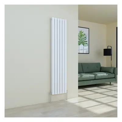 (1800 x 410mm Double, White) Flat Panel Designer Radiator