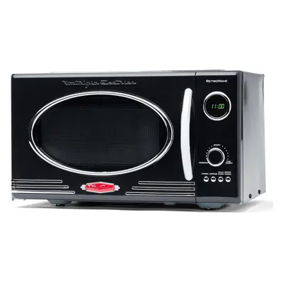 (Black) Large 800W - 25.4L - pre-programmed cooking settings - Digital clock - Kitchen appliance