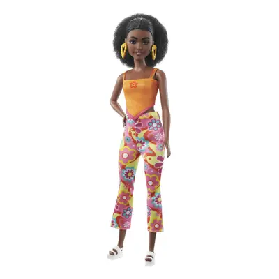 Barbie Fashionistas Doll #198 with Petite Body Curly Black Hair Retr