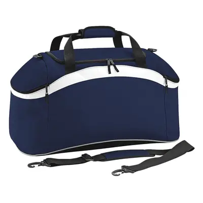 (One Size, French Navy/ White) BagBase Teamwear Sport Holdall / Duffle Bag (54 Litres) (Pack of 