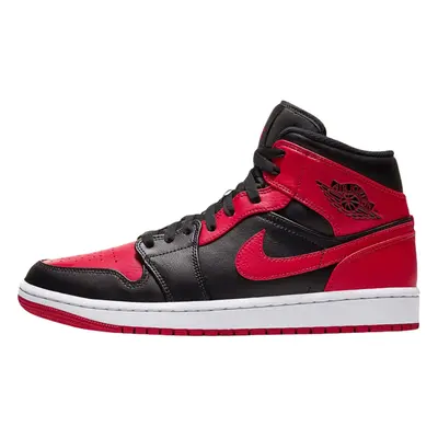 Nike Men's Air Jordan Mid Banned 2020"" Black/University Red/Black