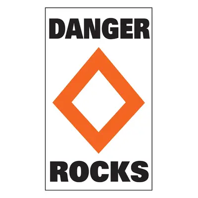 Taylor Made Products Sur-Mark Marker Buoy Label (Danger Rocks) Orange & White