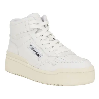 Calvin Klein Women's AREZI Sneaker White 8.5