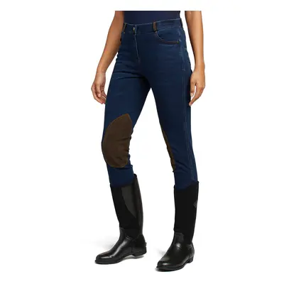 Dublin Shona Knee Patch Denim Breeches Blue Denim/Navy Ladies 12/30"