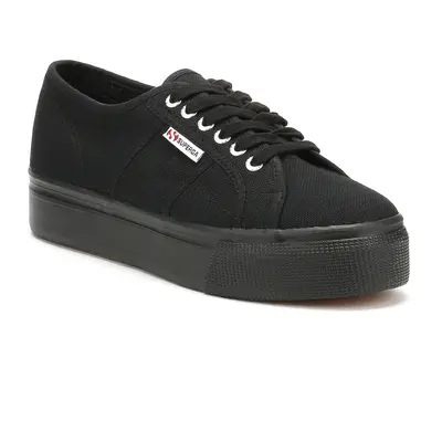 (UK 4) Superga Womens Full Black Acotw Trainers