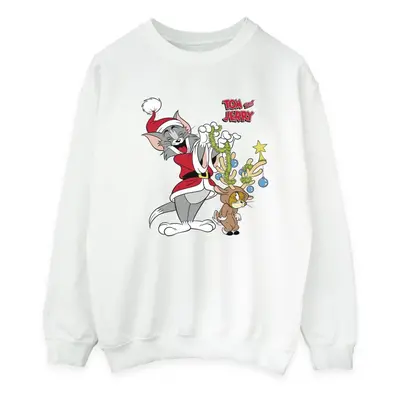 (5XL, White) Tom & Jerry Mens Christmas Reindeer Sweatshirt