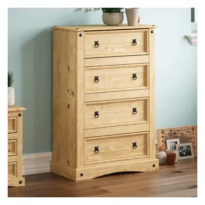 Corona Drawer Chest Bedroom Storage Rustic Pine