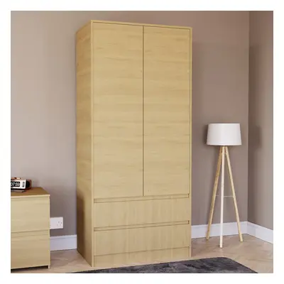 (Pine) Denver Door Drawer Wardrobe Bedroom Storage