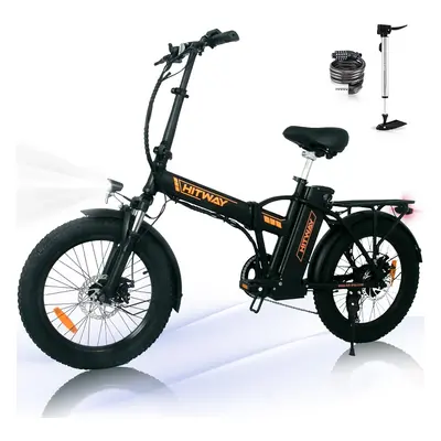 (Orange) HITWAY BK11 20" Tire Folding Electric Bike 250W