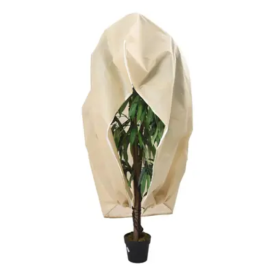 (beige, 3.93 x 3.5 m/ pcs) vidaXL Plant Fleece Covers with Zip Outdoor Garden Frost Protection g